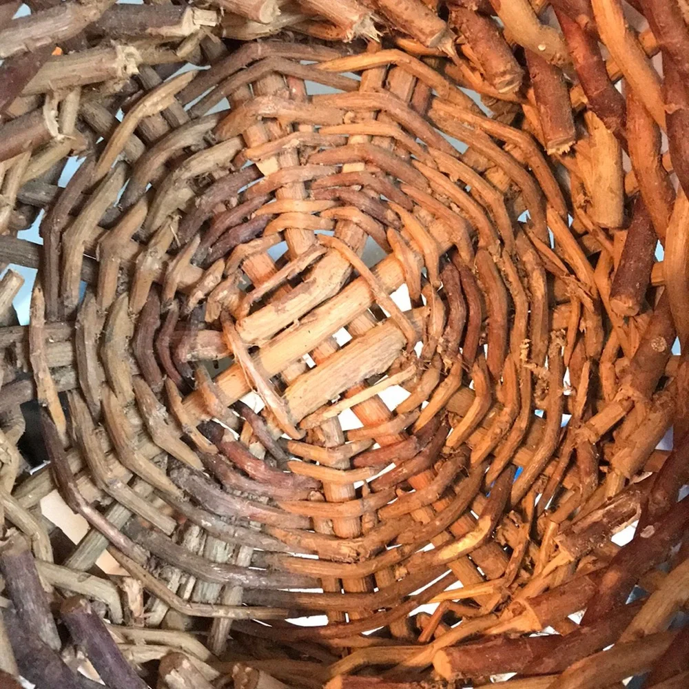 Woven Willow Round Basket